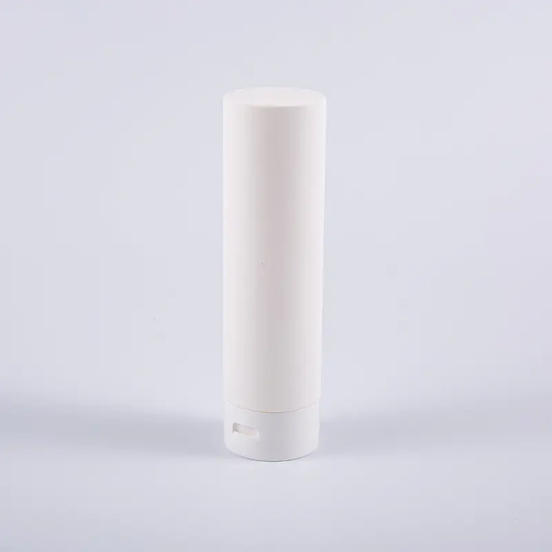 Valkoinen Soft Touch Pyöreä Käänteinen 180 ml PE Hiushoitoaine Puhdistuspullo, Flip Top Cap