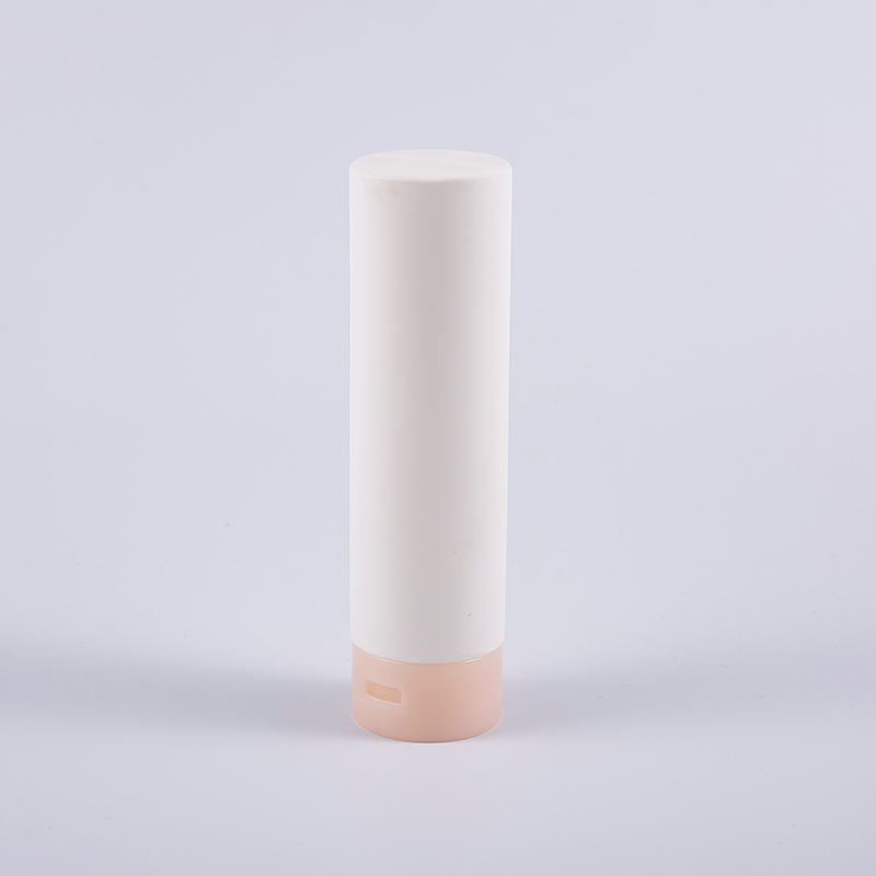 Valkoinen Soft Touch Pyöreä Käänteinen 180 ml PE Hiushoitoaine Puhdistuspullo, Flip Top Cap