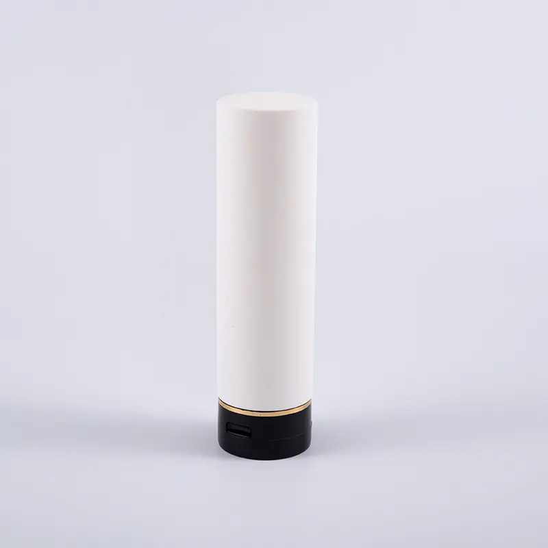 Valkoinen Soft Touch Pyöreä Käänteinen 180 ml PE Hiushoitoaine Puhdistuspullo, Flip Top Cap