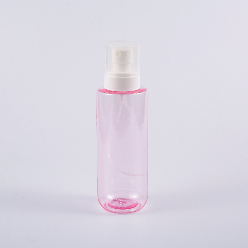 300 ml läpinäkyvät vaaleanpunaiset kasvovesipullot