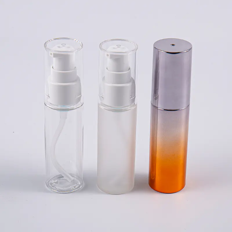 Eri värejä pyöreä muoto 30 ml PETG Lotion pullo pumpulla Matkakäyttöön