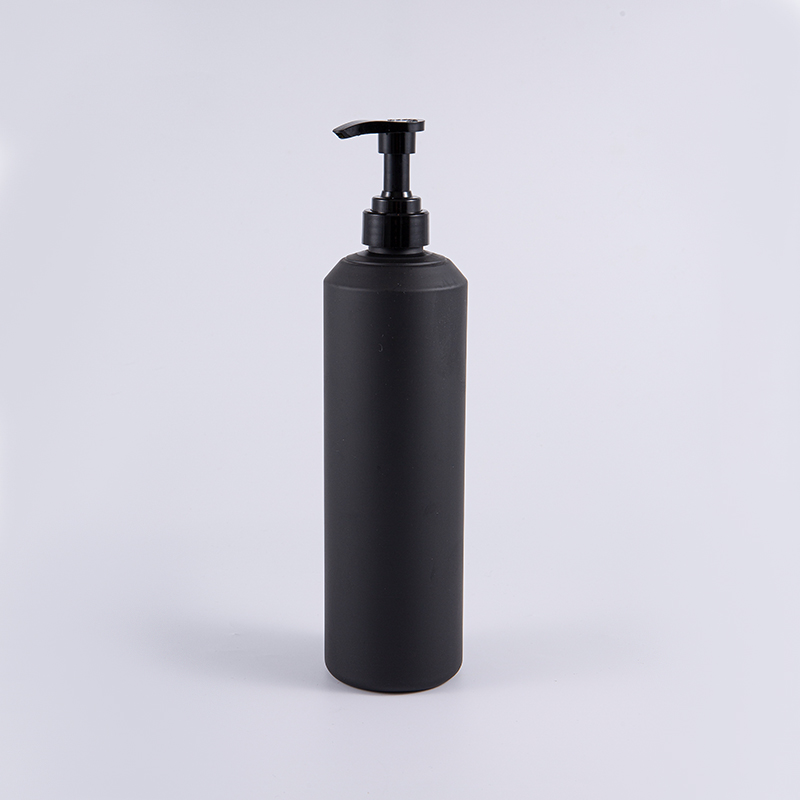 Valkoinen ja musta Soft Touch pyöreä suurikokoinen 1000 ml PE-puhdistuspumppupullo