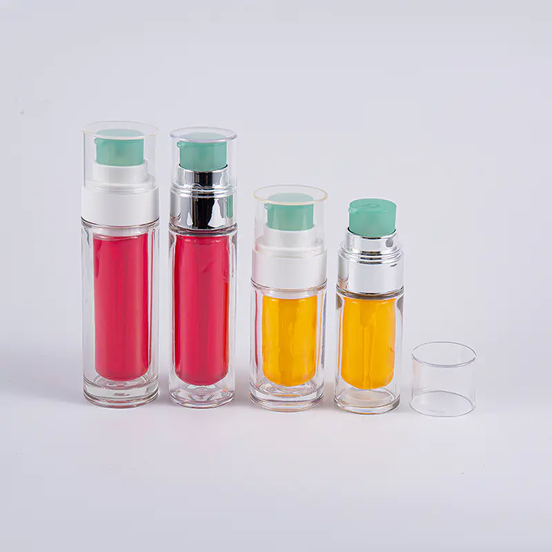 Kirkas PETG-pullo monikerroksisella komposiittisisäpussilla 30 ml 50 ml tyhjiöpullo pumpulla