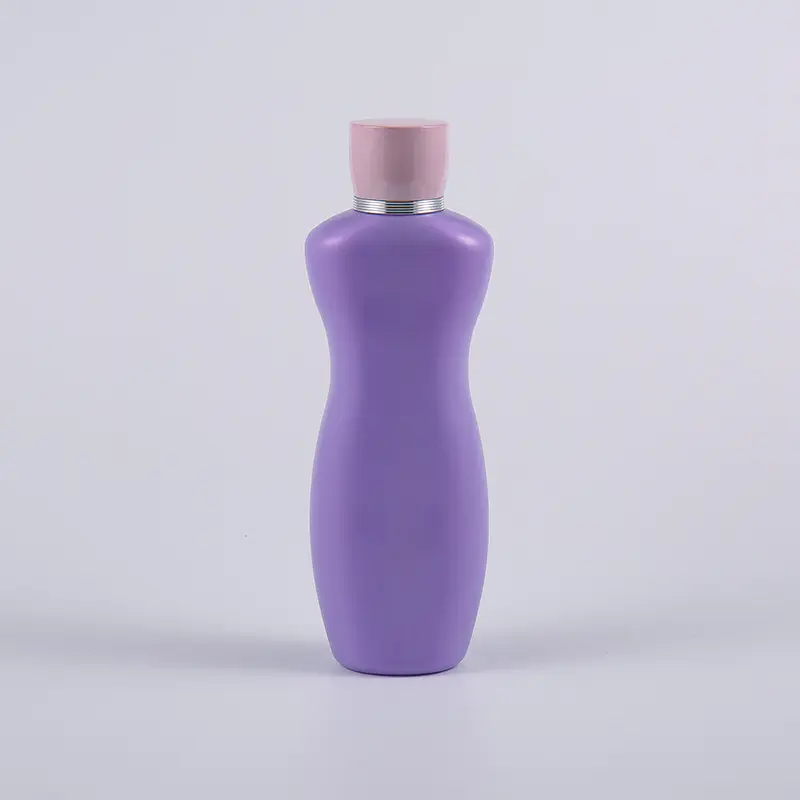 Vaaleanpunainen violetti väri Ergonominen muoto 200 ml PE Body Lotion Bath Pesupullo Vaaleanpunainen violetti väri Ergonominen muoto 200 ml PE Body Lotion Bath Pesupullo